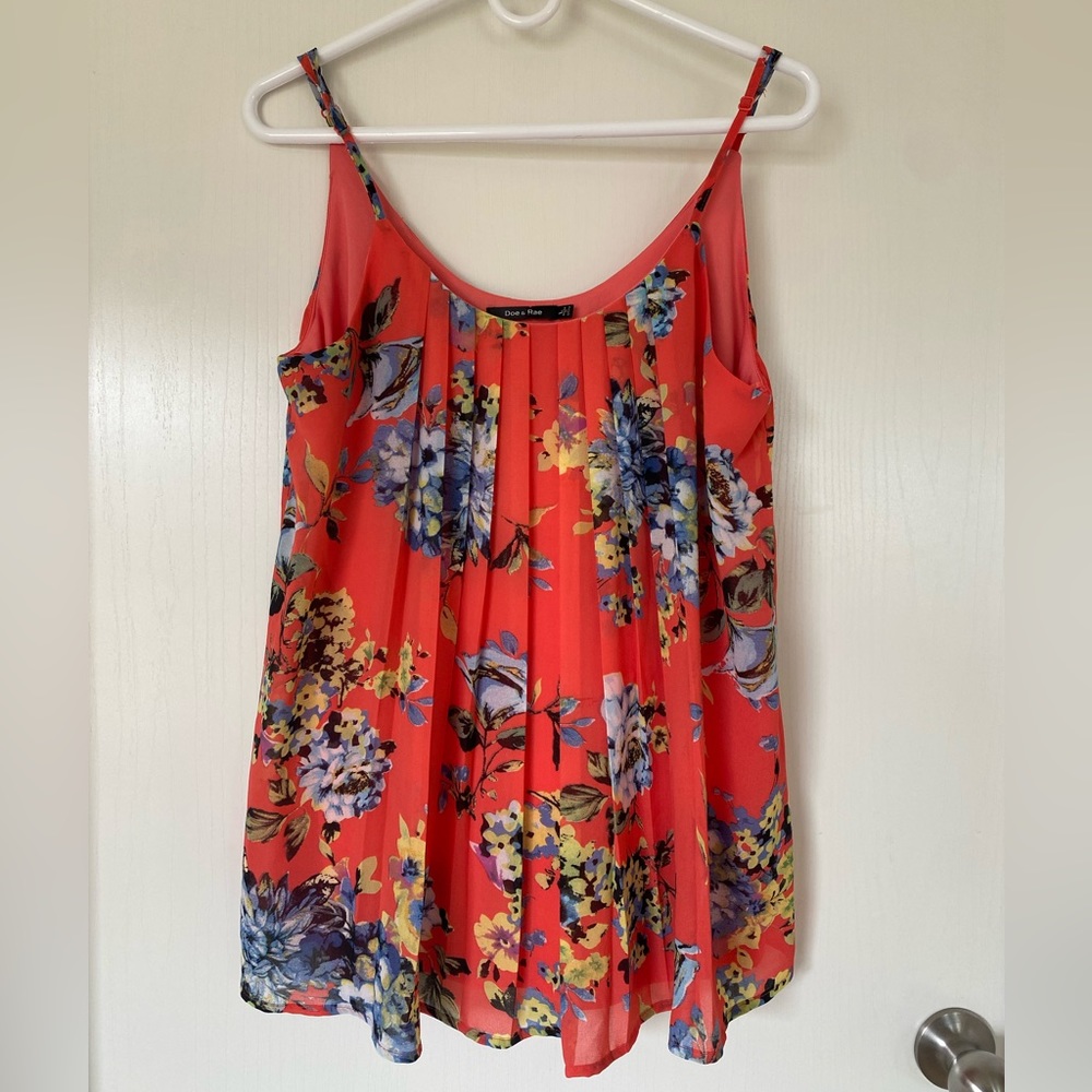 Doe & Rae red floral top